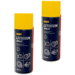 Lithium Spray Lithiumfett MANNOL 9881 2 X 400 ml