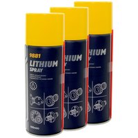 Lithium Spray Lithiumfett MANNOL 9881 3X 400 ml