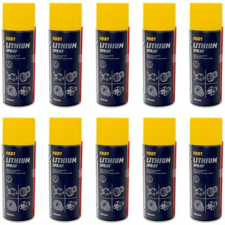 Lithium Spray Lithiumfett MANNOL 9881 10 X 400 ml