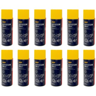 Lithium Spray Lithiumfett MANNOL 9881 12 X 400 ml