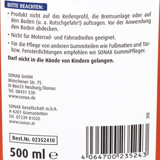 Reifenglanz Gel XTREME 02352410 SONAX 500 ml