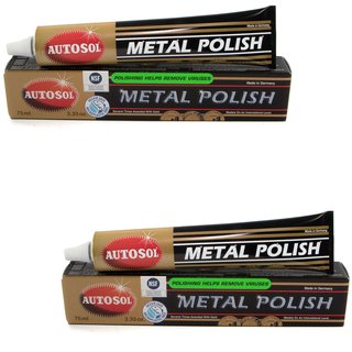 Noble chrome gloss metal polish Autosol 01 001000 2 X 75 ml tube