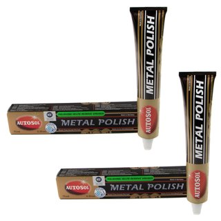 Noble chrome gloss metal polish Autosol 01 001000 2 X 75 ml tube