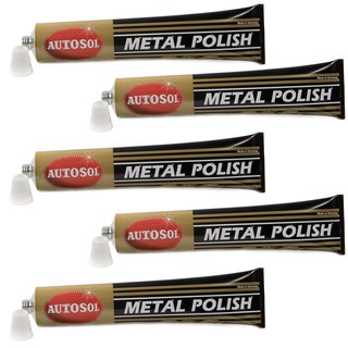 Noble chrome gloss metal polish Autosol 01 001000 5 X 75 ml tube