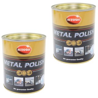 Noble chrome gloss metal polish Autosol 01 001100 2 X750 ml cane