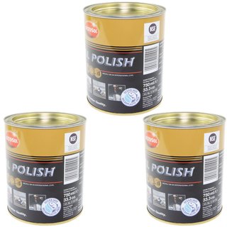 Noble chrome gloss metal polish Autosol 01 001100 3 X750 ml cane