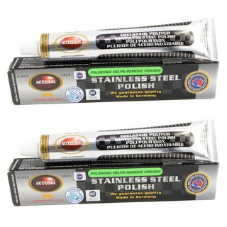 Stainless steel polish Metal polish Autosol 01 001734 2 X 75 ml tube