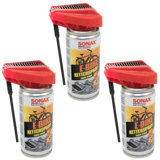 E- Bike Fahrrad Ketten Spray 08721000 SONAX 3 X 100 ml