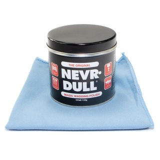 Nevr Dull Polish Cottonpolishing Pad Polishing Cotton 1 can 142 grams + extra microfiber polishing cloth