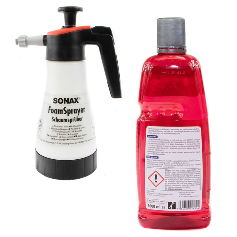Pressurized Spray Bottle - SONAX Pump Vaporizer (Yellow) (1.5 Liter) 496941  - SONAX