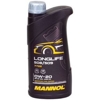 Engine oil MANNOL 0W-20 Longlife 508/509 1 liters