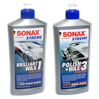 Brilliant Wax 1 + Polish & Wax 3  Hybrid NPT XTREME SONAX je 500 ml