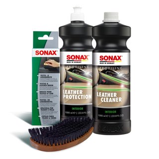 Leather Care + Cleaner PROFILINE SONAX incl. Textile & Leather Brush