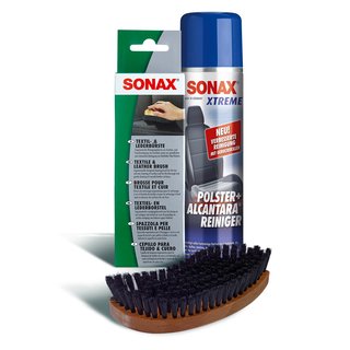 Upholstery + Alcantara Cleaner XTREME 02063000 SONAX 400 ml incl. Textile & Leather Brush