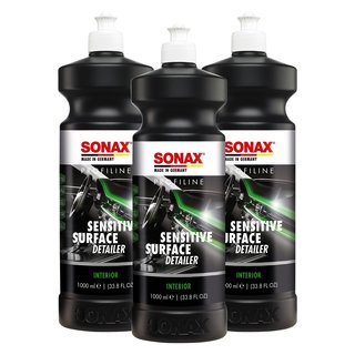 Kunststoff Reiniger Sensitive Surface Detailer PROFILINE 02863000 SONAX 3 X 1 Liter