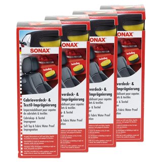 Convertible top and textile impregnation 03101410 SONAX 4 X 250 ml