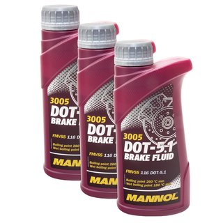 Bremsflssigkeit MANNOL DOT-5.1 3005 3 X 500 ml