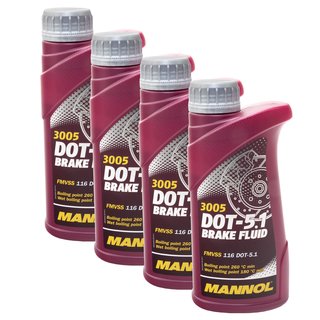 Bremsflssigkeit MANNOL DOT-5.1 3005 4 X 500 ml