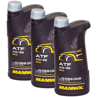 Gearoil Gear Oil MANNOL Automatic ATF AG55 3 X 1 liters