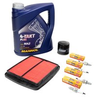 Maintenance set oil 4L + air filter + oil filter + spark...