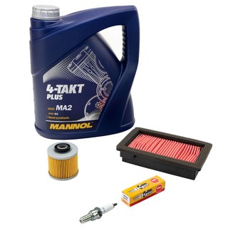 Maintenance set oil 4L air filter + oil filter + spark plug