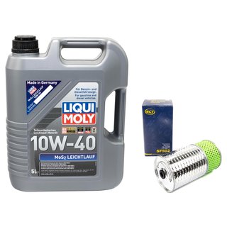 Engine oil set MOS2 low viscosity 10W-40 5 liters incl. Oil Filter SCT SF502