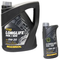 Motorl Motor l MANNOL 0W-20 Longlife 508/509 5 Liter +...