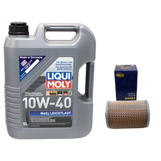 Engine oil set MOS2 low viscosity 10W-40 5 liters incl. Oil Filter SCT SH401