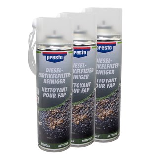 DPF Cleaner Diesel Particulate Filter Cleaner Spray Presto 416613 3 X 400 ml