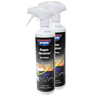 Rain Deflector Spray Windscreen Sealer Water repellent Presto 383335 2 X 500 ml