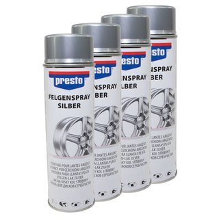 Rimspray silver Rimsilver lacquerspray Presto 428924 4 X 500 ml