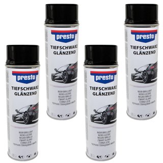 Rimspray Black Gloss Rimblack Rally Spray Paintspray Presto 428948 4 X 500 ml