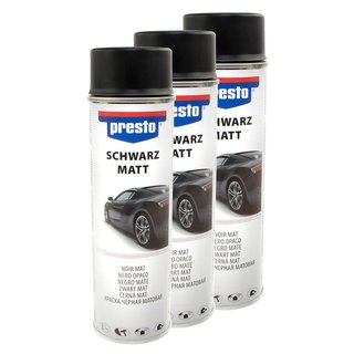 Rimspray Black Matt Rimblack Rally Spray Paintspray Presto 428955 3 X 500 ml