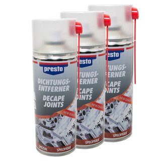 Sealremover Spray Seal Adhesive & Oil Remover Presto 157080 3 X 400 ml