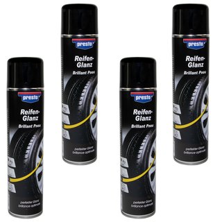 Tireshine Spray Tirecare Protection Shine Sealer Presto 383458 4 X 600 ml