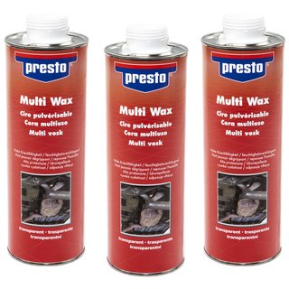 Multi Wachs Wax Korrosionsschutz Rostschutz Sprhwachs Presto 432132 3 X 1 Liter