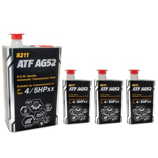 Gearoil Gear oil MANNOL ATF AG52 Automatic Special 4 liters + 3 X 1 liter