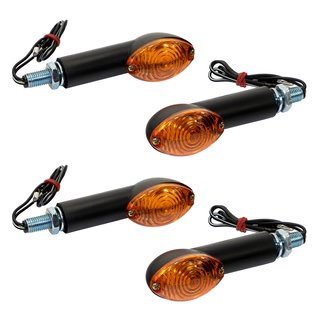 Indicator Flasher Turn signal pair 2 X Cat Eye 40 mm black E-approved