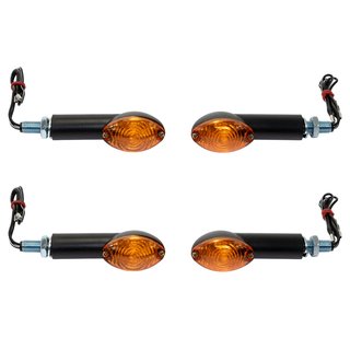 Indicator Flasher Turn signal pair 2 X Cat Eye 40 mm black E-approved