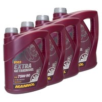 Gearoil Gear Oil MANNOL Extra 75W-90 API GL 4 4 X 4 liters