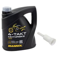 Motoröl Motorbike 4-Takt SAE 10W-40 MANNOL API SL 4 Liter...