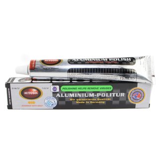 Aluminum polish Metal polish Autosol 01 001824 75 ml tube + microfibercloth
