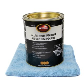 Aluminium Metal Politur Autosol 01 001831 750 ml Dose + Mikrofasertuch