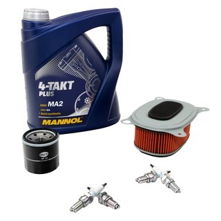 Maintenance package engine oil 4L air filter + oil filter + spark plugs