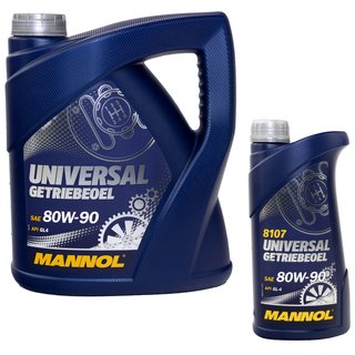Gearoil Gear Oil MANNOL Universal 80W-90 API GL 4 4 liters + 1 liters