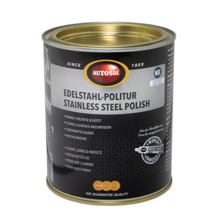 Stainless steel polish Metal polish Autosol 01 001731 750 ml can + microfibercloth + polishcloth