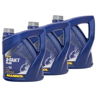 Engineoil mixture oil 2 stroke Plus MANNOL API TC 3 X 4 liters