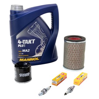 Maintenance package oil 4L + air filter + oil filter + spark plugs