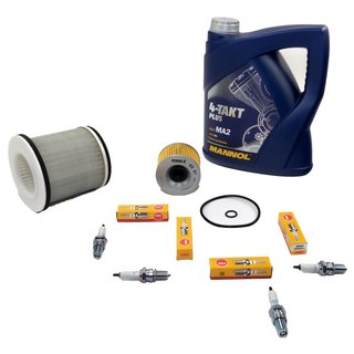 Maintenance package oil 4L + airfilter + oilfilter + spark plugs