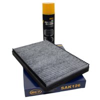 Cabin filter SCT SAK126 + cleaner air conditioning 520 ml...